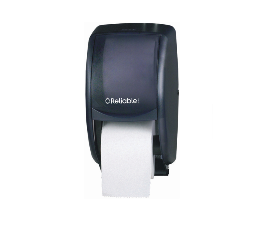 Reliable Brand® Translucent Black Double Roll Standard Toilet Tissue Dispenser (12.75 in. x 7.5 in. x 7 in., 1 Dispenser/CS)